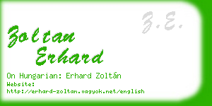zoltan erhard business card